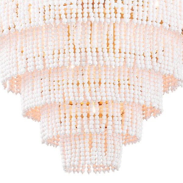 Hanging white bead of waterfall chandelier